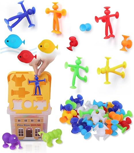 グッドトイ2025受賞 ピタリコ (Pita-Rico) 壁も使える新感覚知育ブロック (1歳~ / 幼児/赤ちゃん) 知育玩具 ブロック スクイーズ (お風呂/おもちゃ) ギフト プレゼント / 1歳 2歳 3歳 LOTUS LIFE