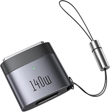 Mcdodo USB-C to Mag-safe 3 磁気変換アダプタ 140W急速充電 Mag-safe 3 コネクタ 強力な磁気吸引力 両面提示ライト付き Type-C to Mag-safe 3変換コネクタ タイプC マグセーフ3変換アダプタ MacBook Pro(M3/M2/M1 チップ)、MacBook Air(M3/M2 チップ)など対応