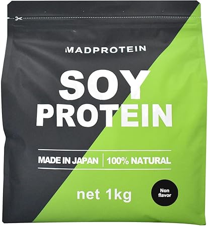MAD PROTEIN(マッドプロテイン) ソイプロテインノーフレーバー プレーン 国内加工 大豆 無添加 植物性プロテイン (1kg)