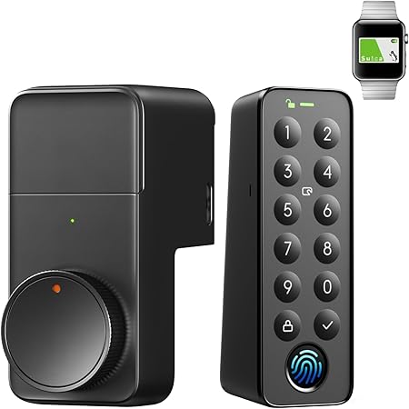 【新モデル】SwitchBot スマートロック プロ 指紋認証パッド 暗証番号 - スイッチボット 鍵 スマートキー ドアロック オートロック スマホで操作 交通系ICカード FeliCa Suica PASMO Alexa/Google Home/Siri対応 遠隔対応 工事不要 取付カンタン 防犯対策 後付け