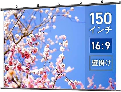 シアターハウス プロジェクター スクリーン 掛け軸タイプ WSDシリーズ (16:9) 150インチ スタンダードマット 日本製