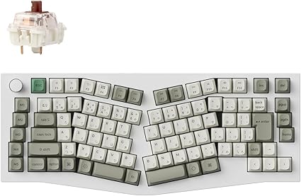 【国内正規品】 Keychron Q10 Max QMKワイヤレス・カスタムメカニカルキーボード、Aliceレイアウト 、2.4 GHz/Bluetooth 5.1/有線接続、JISレイアウト、RGBライト、ホットスワップ対応Gateron Jupiterメカニカルスイッチ/フルアルミニウム/Mac Win (シェルホワイト, Gateron Jupiterメカニカル茶軸(ホットスワップ))