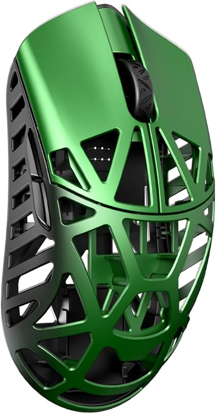 WLMOUSE Beast X MAX ワイヤレス ゲーミングマウス 8KHz 対応 マグネシウム 合金製 42g 軽量 PAW3950 センサー ビッグサイズ 【日本正規品】 (Omᴦon, Black & green)