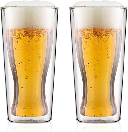 BODUM ボダム グラス コップ タンブラー SKAL スカル ダブルウォール グラス 350ml 2個セット 保温保冷性 二重構造 耐熱ガラス 電子レンジ可 オーブン可 食洗器可 冷凍庫可 【正規品】 10594-10