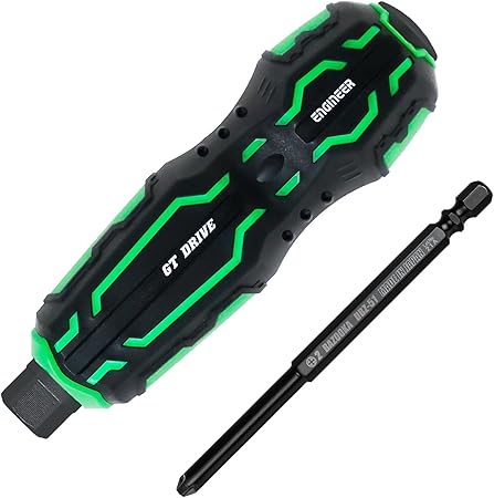 ENGINEER エンジニア ネジザウルスGTドライヴ01 ボルスター付きボールグリップ貫通ドライバー 潰れたネジが外せるビット付き +No.2 DZ-71