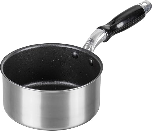 和平フレイズ 小さい ふっ素 樹脂 加工 ミルクパン 14cm お弁当 朝食 片手鍋 IH・ガス対応 ジャストパンNEO RB-2311 シルバー