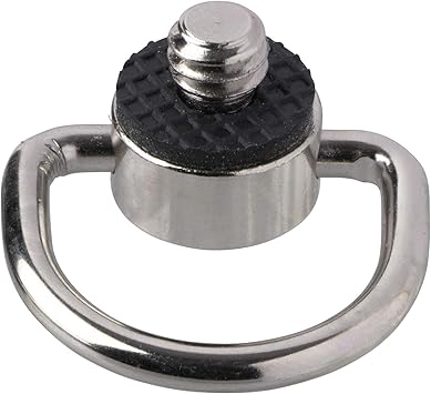 エツミ 1/4"スクリュー カメラストラップ用Dリング シルバー VE-6951