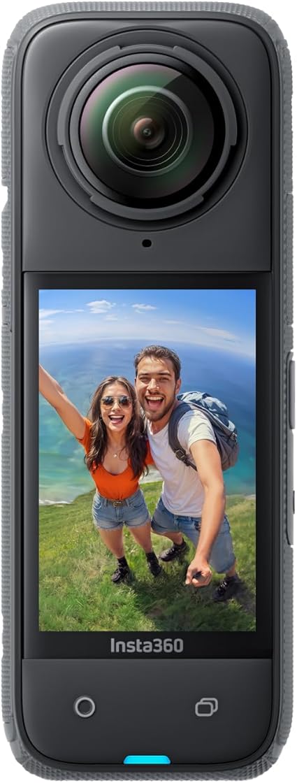 Insta360 X4-8K防水360度アクションカメラ、4K広角動画、見えない自撮り棒効果、着脱式レンズガード、135分の連続撮影可能なバッテリー、AI編集、手ブレ補正、スポーツ/旅行/アウトドア向け - 通常版