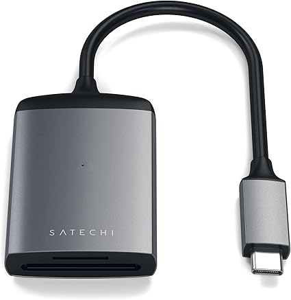Satechi Type-C アルミニウム UHS-II Micro/SDカードリーダー (iMacPro, MacBook Pro, MacBook Air2018以降, iPad Proなど対応)(スペースグレイ)