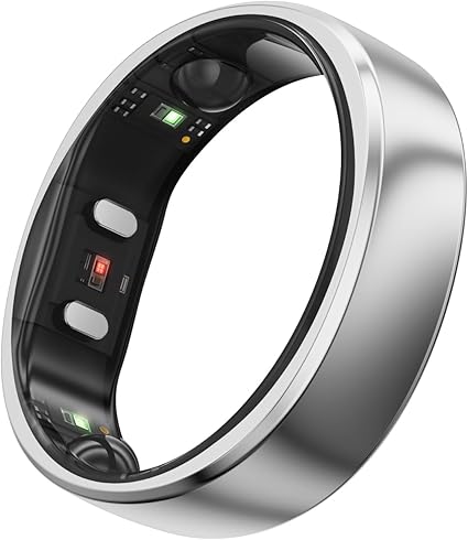 RingConn Gen 2 スマートリング|アプリ購読不要、まずサイジングキットでサイズ確認、バッテリー持続最長12日、睡眠・心拍・ストレス・女性の健康管理・フィットネス追跡、Android & iOS対応(シルバー、サイズ10)