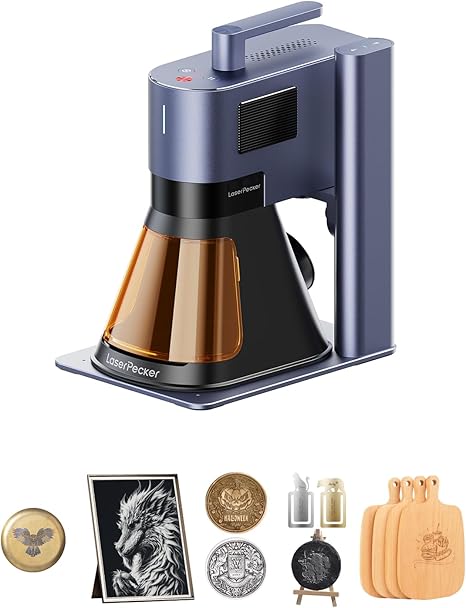 Laserpecker 5 レーザー彫刻機 デュアル20Wレーザー加工機 企業用 10000mm/s超高速バッチ彫刻 0.0027mm 超高精度 木材 金属加工 深彫り 木材や石 にエンボス加工 120mmX160mm彫刻面積 Wifi&USB接続 Lightburn対応 簡単操作 日本語アプリ対応 適格請求書発行可 レーザー刻印機(基礎セット)