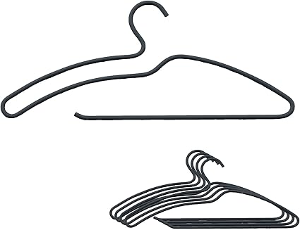 drip oneger(ブラック) 5本セット ハンガー ズボンハンガー 収納 すべらない 金属 スチール