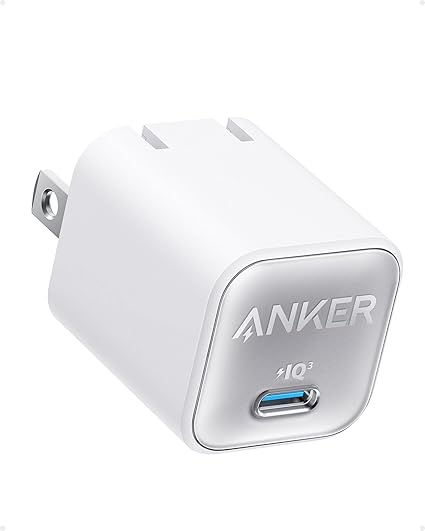 Anker 511 Charger (Nano 3, 30W) (充電器 USB-C)【USB PD 対応/PSE技術基準適合/PPS規格対応】MacBook Windows PC iPad iPhone Galaxy Android スマートフォン ノートPC 各種 その他機器対応 (ホワイト)