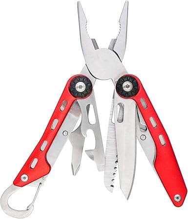 Amazonベーシック 工具セット マルチツール ナイロンケース付き レッド 10イン1