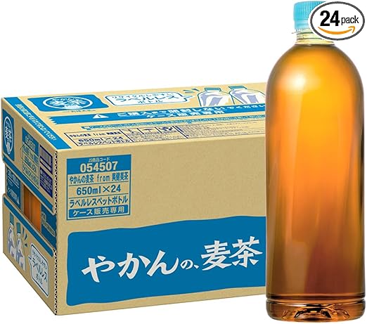 コカ・コーラ やかんの麦茶 from 爽健美茶 ラベルレス 650mlPET×24本