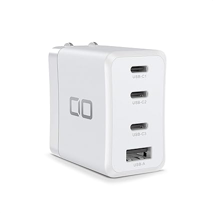 CIO LilNob Share iPhone12 USB PD 充電器 【卵サイズ】 4ポート 65W GaN(窒化ガリウム) Type-C ACアダプター PD3.0 USB-C 急速充電器 軽量 タイプC PPS iPhone12 Pro Max mini Android Macbook Pro iPad Pro ノートパソコン Switchなど対応 (ホワイト)
