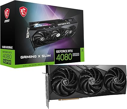MSI GeForce RTX 4080 SUPER 16G GAMING X SLIM PCIe4.0 約3スロット厚・3ファン搭載 グラフィックスカード VD8724