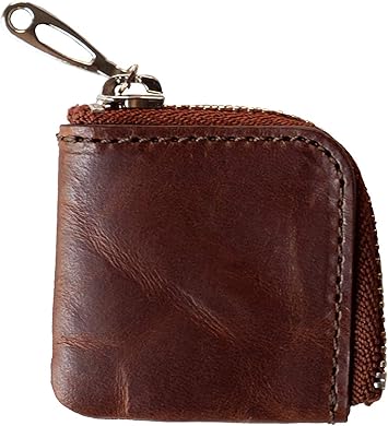 drip "CHIP" Smallest Coin Purse Genuine Leather Coin Purse Coin Case Ultra Small Thin Small Men Women, brown (mocha)