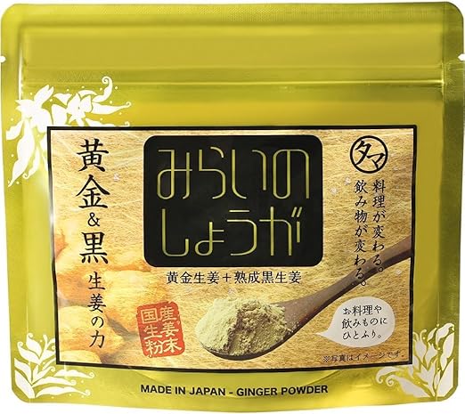 タマチャンショップ みらいのしょうが 70g 生姜 生姜パウダー しょうが 黄金生姜 黒生姜 蒸生姜 九州産