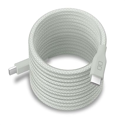 CIO スパイラルケーブル CtoC (Type-C/USB-C) 急速充電 磁石 マグネット吸着 充電ケーブル PD 240W データ転送 480Mbps 形状記憶