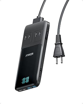 Anker Prime Charging Station (6-in-1, 140W) 【独自技術Anker GaNPrime採用/コンセント差込口 2口 / USB-C 2ポート / USB-A 2ポート / PSE技術基準適合】iPhone Galaxy Android スマートフォン MacBook ノートPC 各種 その他機器対応(ブラック)