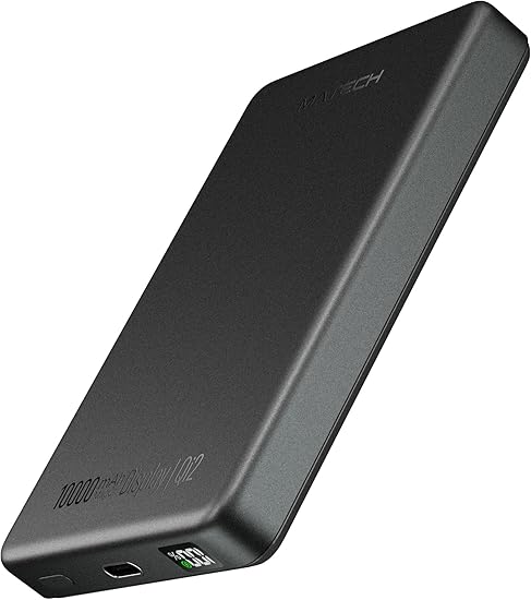 MATECH(マテック)® Qi2 モバイルバッテリー マグセーフ 10000mAh 薄型 小型 軽量【史上最薄12.76mm/アップグレード版 ディスプレイ付/MagSafe対応マグネット式/最大出力15W ワイヤレス/タイプC PD22W/iPhone12~16対応】 (MagOn Display 10000 Qi2 ブラック)
