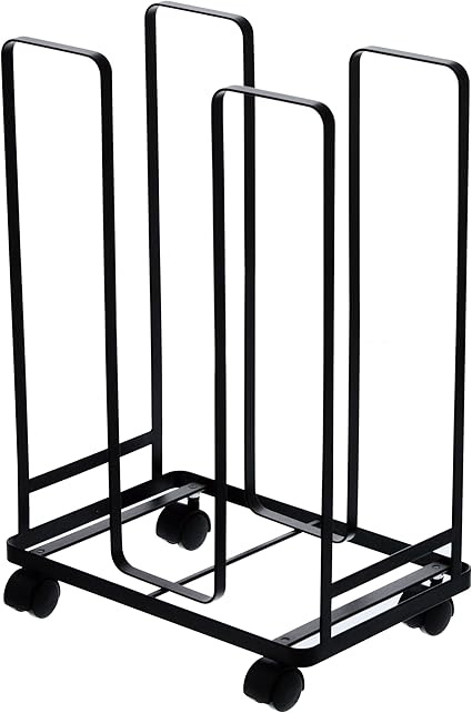 山崎実業(Yamazaki) ダンボールストッカー ブラック 約W30×D23×H43.5cm タワー tower 段ボール 収納 キャスター付 そのまま結束できる 3304