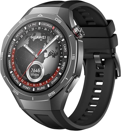 HUAWEI WATCH GT 5 Pro 46mm スマートウォッチ ゴルフナビ機能搭載 3Dコースマップ 心電図(ECG)高度なランニングサポート 睡眠時呼吸乱れ検知 等高線・オフラインマップ ルートナビGPXファイル対応 高硬度チタニウムとサファイアガラス 14日間バッテリー iOS/Android メーカ保証1年追加 ブラック