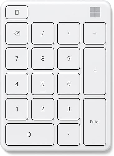 マイクロソフト ナンバー パッド 23O-00018 : ワイヤレス 薄型 テンキー キーカスタム可 3台接続可 Bluetooth ( グレイシア ) Windows Surface 対応