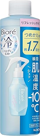 Bioré ビオレ 冷ハンディミスト リフレッシュサボンの香り つめかえ用 <暑いと感じたその時に! 肌に直接 シュッ>