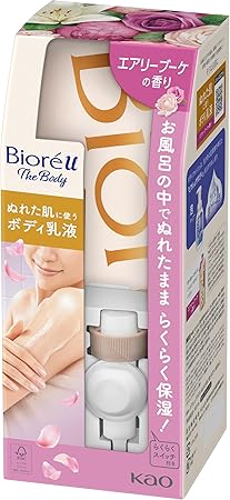ビオレu ザ 〔 The Body 〕 ぬれた肌に使う ボディ 乳液 エアリーブーケの香り セット (フック+ノズル+つりさげパック 300ml) お風呂場で立ったままワンプッシュ ボディクリーム
