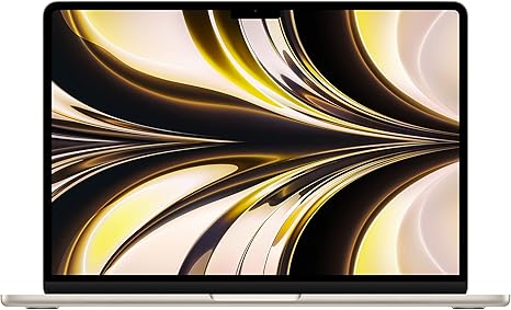 2022 13インチMacBook Air: 8コアCPUと8コアGPUを搭載したApple M2チップ, 256GB SSD - スターライト