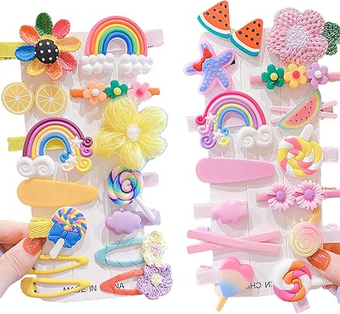 MAEXUS ヘアクリップ 子供 ヘアピン 女の子 28点豪華セット ヘアゴム ヘアアクセサリー 髪ゴム 髪留め 子供 おしゃれ キッズ 女の子 髪飾り カラフル かわいい 誕生日 プレゼント
