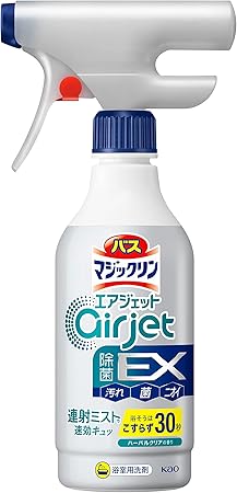 マジックリン バス エアジェット 除菌EX ピンク汚れ予防も排水口消臭もこすらず30秒 ハーバルクリアの香り 本体400ml