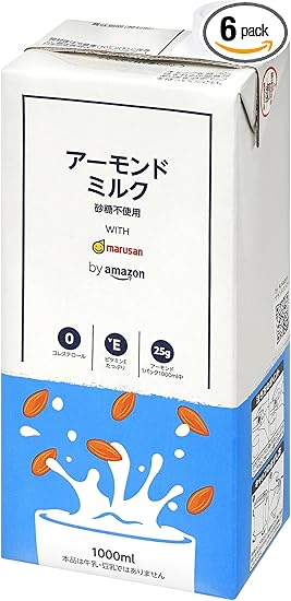 by Amazon アーモンドミルク 砂糖不使用 1L×6本