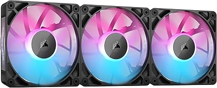 CORSAIR iCUE LINK RX120 RGB スターターキット 120mm PWM PCケースファン トリプルパック(iCUE LINKシステムハブ付属) ブラック CO-9051018-WW