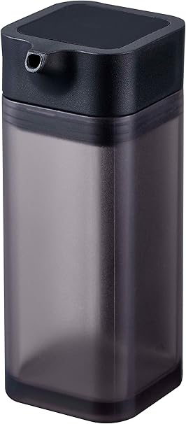 山崎実業(Yamazaki) マグネット プッシュ式 醤油差し タワー ブラック 約4.2X5.5X10.5cm タワー 量を調節できる 4816