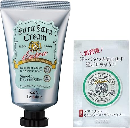 【Amazon.co.jp 限定】【医薬部外品】 デオナチュレ さらさらクリーム ワキ用 直ヌリ 制汗剤 クリーム 無香料 ワキガ 1個(45g)さらさらパウダーサシェ付