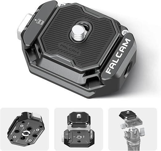 ULANZI FALCAM F38多穴クイックリリース クイックシュー クイックリリースプレート カメラアクセサリー 1/4"ネジ 3/8"ネジアダプター アルカスイス対応互換38mm 緩み防止 クイックマウント 三脚アクセサリー アルミ製 一眼レフ/雲台/三脚/Canon/Sony/Niko/Zhiyun/Feiyu/DJI用 「2023新版F38システム キット」