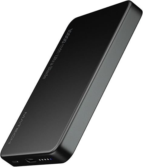 MATECH(マテック)® Qi2 モバイルバッテリー マグセーフ薄型 小型 軽量(史上最薄12.05mm, 10000mAh)【MagSafe対応マグネット式/アップグレード版/最大出力15W ワイヤレス/タイプC PD22W/iPhone12~16対応】(MagOn Ultra Blade 10000 ブラック)