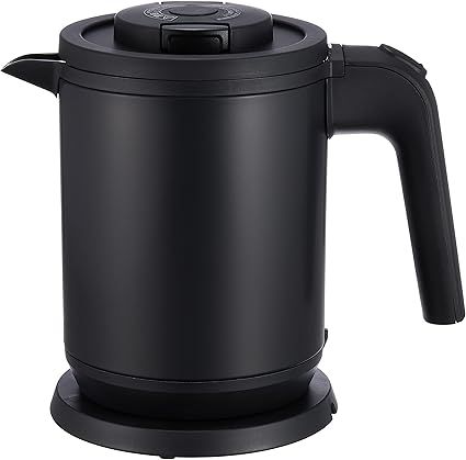 タイガー魔法瓶(TIGER) 電気ケトル 湯沸かし ステンレス わく子 0.8L 転倒お湯漏れ防止 カラ炊き防止 蒸気レス マットブラック PCK-A080KM