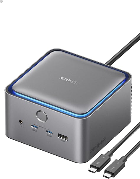 Anker Prime ドッキングステーション (14-in1, 8K, Thunderbolt 5) USB PD最大140W出力対応USB-Cアップストリームポート Built-in GaN AC-DC電源装置搭載 120Gbps高速データ転送 最大8Kの 出力 冷却機能付き オーディオジャック SD/micro SD Thunderbolt 5/4 PC対応