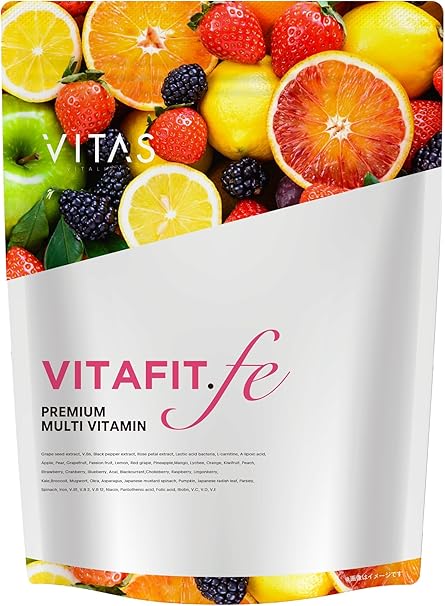 VITAS(バイタス) VITA FIT.fe ビタフィット 鉄 葉酸 鉄分 ブドウ種子エキス 女性の為のマルチビタミン サプリ 120粒 1日4粒 30日分 11種類の栄養機能食品日本製
