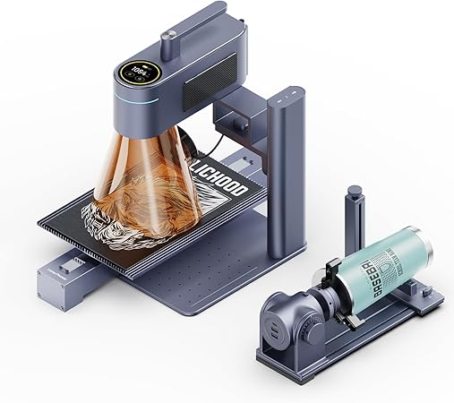 LaserPecker 4 レーザー彫刻機家庭用 ビジネス用レーザー加工機(青色レーザー+赤外線レーザー)240000mm/min高速バッチ処理可能 0.00199mm高精度 8k解像度160mmx300mm彫刻面積 スマートフォーカス&プレビュー機能搭載 LEDタッチスクリーン 金属 木材 アクリル 革 ステンレス鋼 指輪 ワイングラス 石 レーザー刻印機 日本語アプリ対応 安全保護