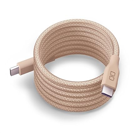 CIO スパイラルケーブル CtoC (Type-C/USB-C) 急速充電 磁石 マグネット吸着 充電ケーブル PD 240W データ転送 480Mbps 形状記憶