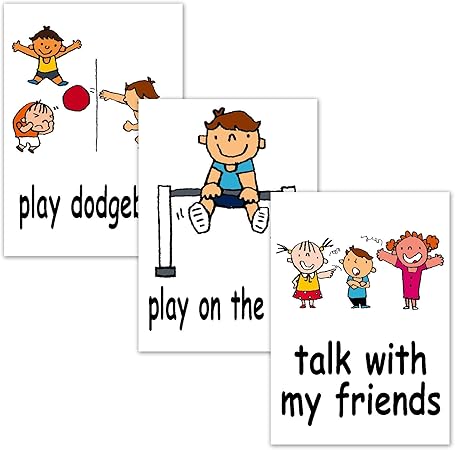 フラッシュカード【動詞(休み時間)】■ハガキサイズ■ 英語カード.com Flashcards, English word cards (Verbs-recess) ■Postcard size■