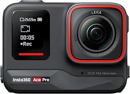 Insta360 Ace Pro - アクションカメラ 防水 1/1.3インチセンサーと5nmAI チップ搭載 AIノイズリダクション 圧倒的な画質 4K120fps 2.4インチフリップ式スクリーン 高度なAI機能 長時間 水中アクションカメラ 通常版