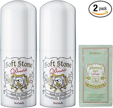 【Amazon.co.jp限定】 【医薬部外品】 デオナチュレ ソフトストーンW ワキ用 直ヌリ 制汗剤 スティック 無香料 ×2個(20g×2)+おまけ付き