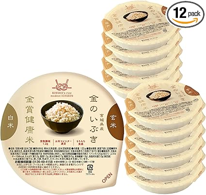 Mother's Market 金賞健康米と金のいぶき 120g×12パック入り ご飯 玄米 白米 ゆめぴりか パックごはん 金のいぶき 金賞健康米