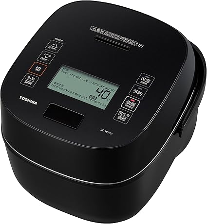 TOSHIBA(東芝) 炊飯器 炎匠炊き 5.5合 RC-10VSV(K) グランブラック 真空IH rice cooker 日本製 真空ひたし 真空保温白米40時間